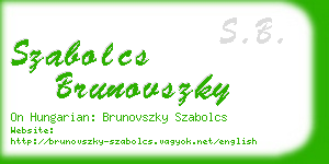 szabolcs brunovszky business card